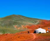 Mongolian ger in the mountains