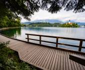 Panoramic view from Lake Bled