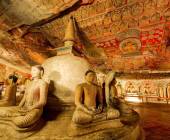 Buddha statues in Dambulla Caves, Sri Lanka