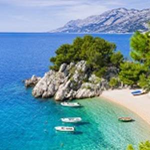Beautiful beach near Brela town, Dalmatia, Croatia