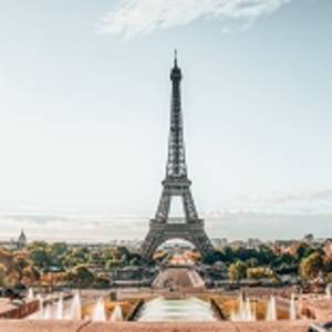 Eiffel Tower Street view, holiday sunrise, Paris 2018