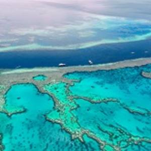 Enchanting Travels Australia Tours Aerial view of the Great Barrier Reef