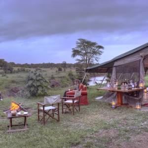 Camp fire at Ol Pejeta Bush Camp in Laikipia - Ol Pejeta / Solio, Kenya