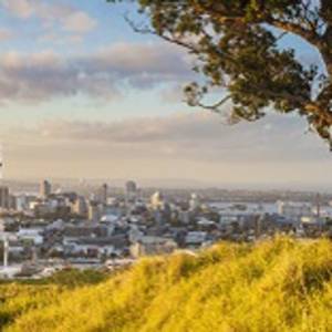 Enchanting Travels New Zealand Tours Skytower in Autumn at Auckland , New zealand