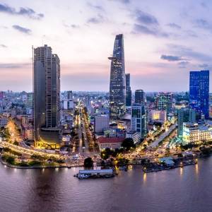 Aerial view of Ho Chi Minh City, Vietnam's capital
