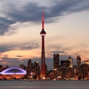 Toronto Skyline at sunset, Ontario, Canada