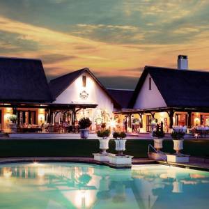 Exterior view of Royal Livingstone in Victoria Falls, Zambia