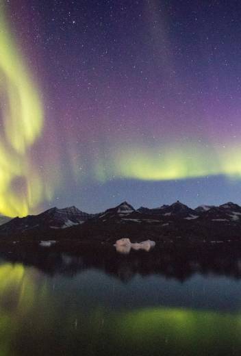 Northern Lights witnessed from our expedition ship. Photo by Acacia Johnson.