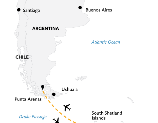 Antarctic Express: Crossing the Circle (Itinerary Map)