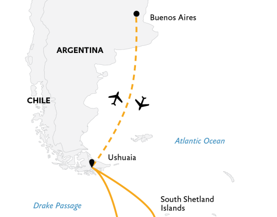 Antarctica by Helicopter: Crossing the Circle and the Peninsula