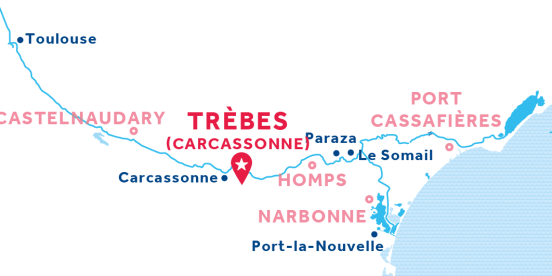 Carcassonne (Trèbes) base location map