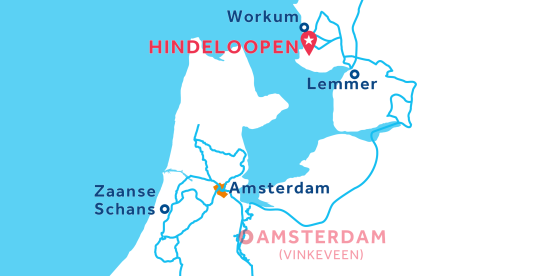 Carte de la base de Hindeloopen