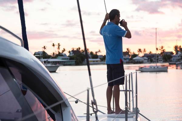 Bahamas Sunset on Catamaran