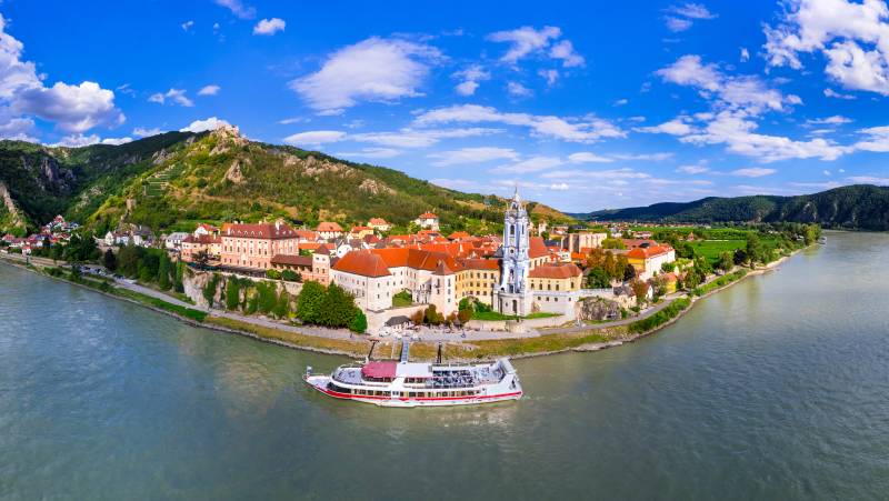 Wachau valley and Danube river