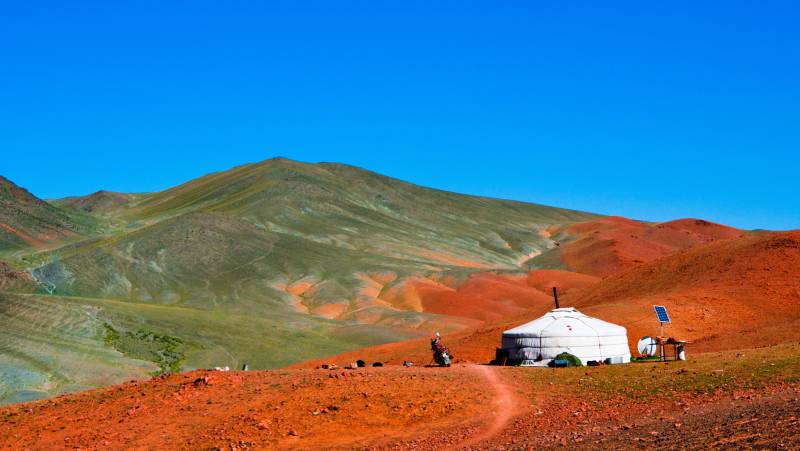 Mongolian ger in the mountains