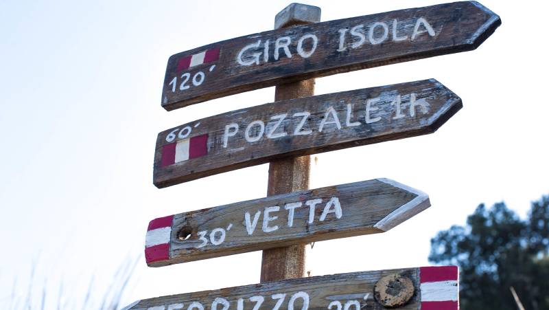 Markers in the Cinque Terre region