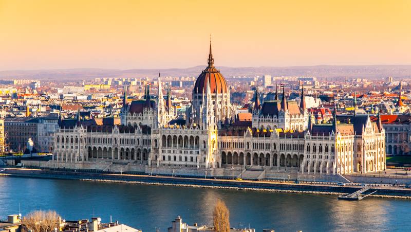 The Hungarian Parliament on the banks of the Danube