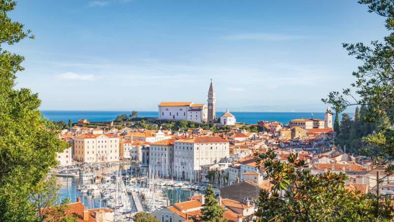 View over Piran old town, Slovenia