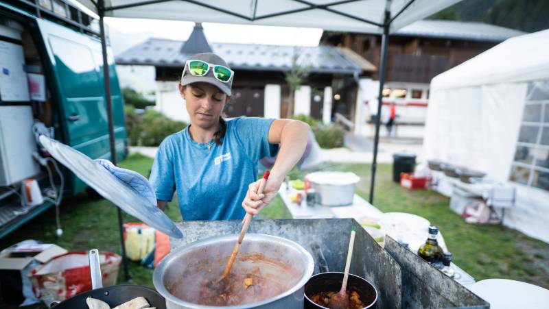 Delicious camp meals on the Mont Blanc Circuit