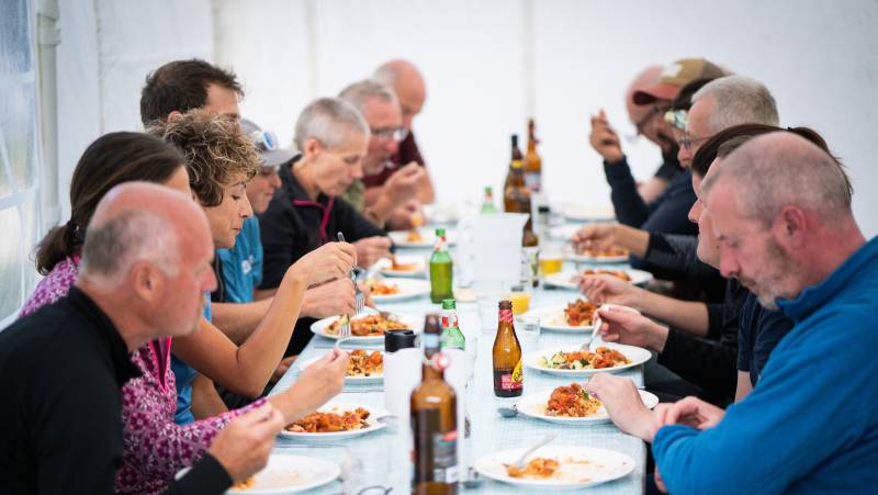 Delicious camp meals on the Mont Blanc Circuit