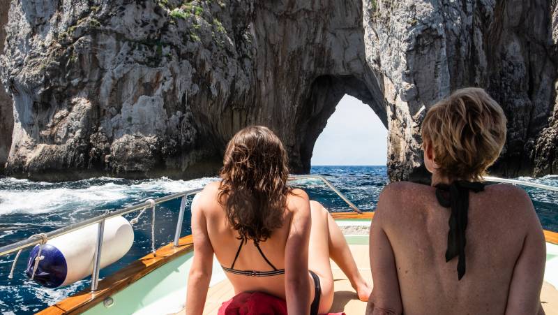 Sailing around Capri