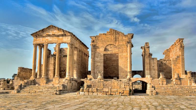 Roman ruins in Sbeitla, Tunisia