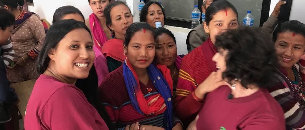 Nepalese Women with Freedom Kit Bags