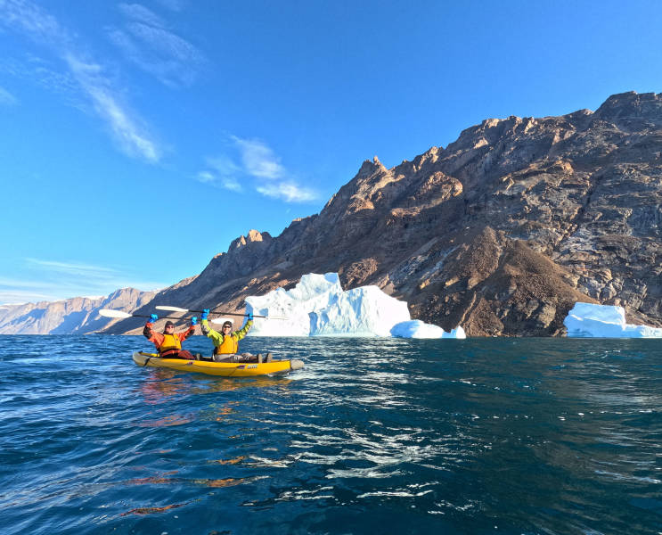 Paddling in Greenland