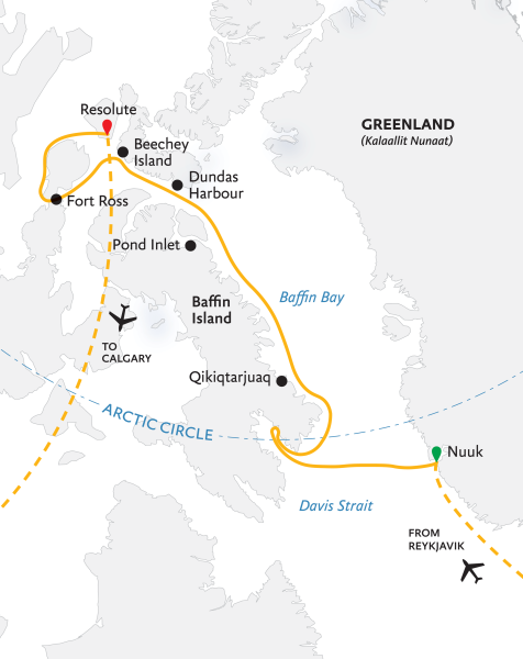Northwest Passage Legendary Arctic Sea Route Map