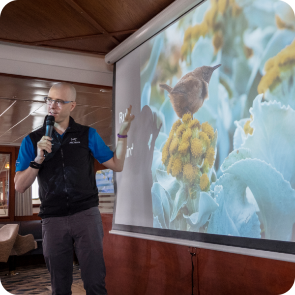 Presentation by expedition leader