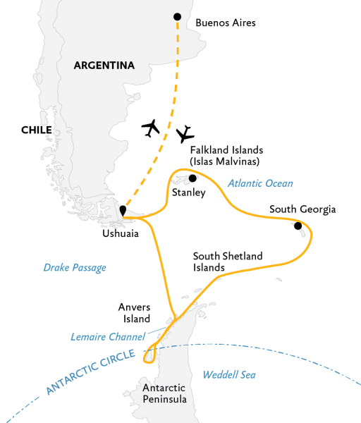 Epic Antarctica: The Falklands, South Georgia and Crossing the Circle