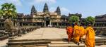 Amazing view of Angkor Wat is a temple complex in Cambodia and the largest religious monument in the world - history of Cambodia