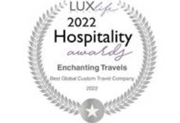 Lux Life 2022 Hospitality Awards Best Global Custom Travel Company