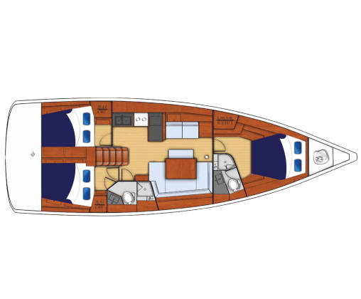 Moorings 45 – Monocasco de 3 Camarotes