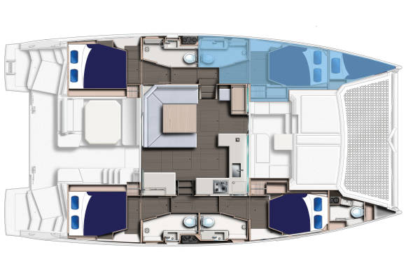 Moorings Crewed 4500L – Catamaran 4 Cabines