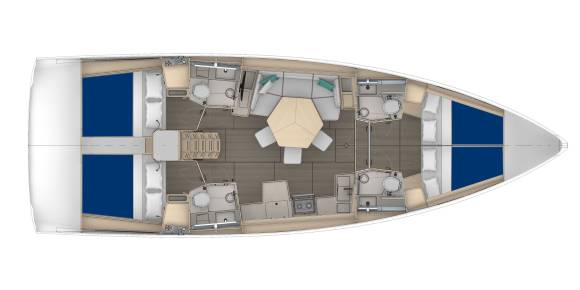 Sunsail 44.4 Layout