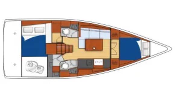 Sunsail 38 – 2 hutten