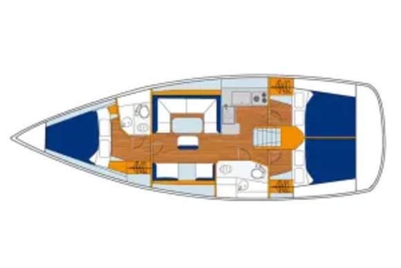 Sunsail 41 – Monocoque 3 cabines