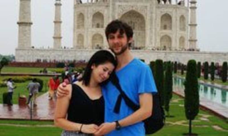 Our guests in front of the Taj Mahal