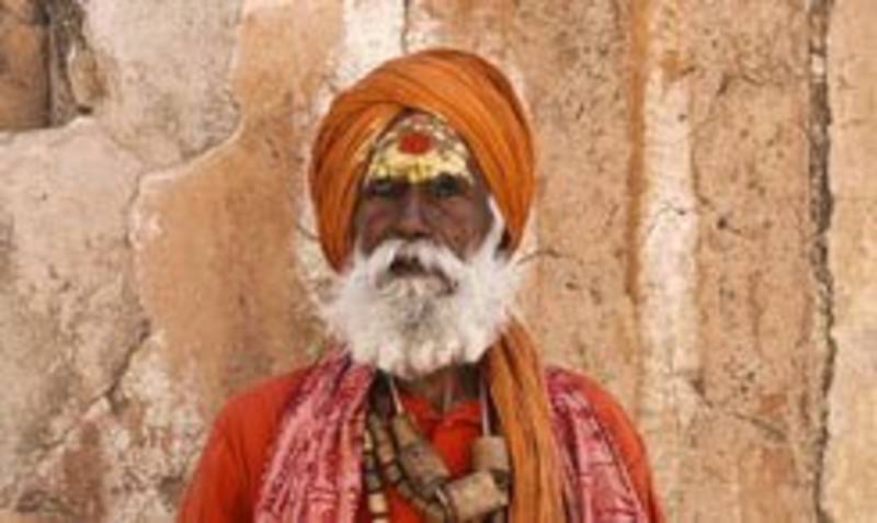 Man in traditional clothing in India