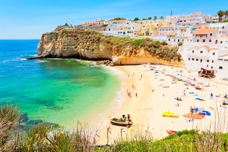 Beautiful beach in Algarve, Portugal - Summer is the best time to visit Europe