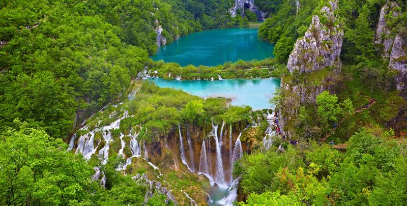 Breathtaking view in the Plitvice Lakes National Park .Croatia