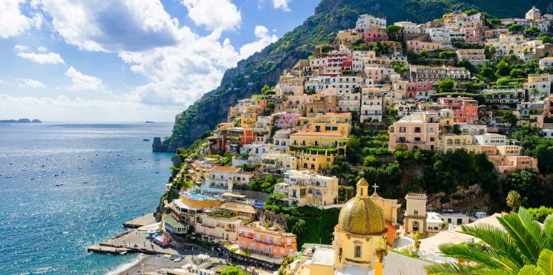 Enchanting Travels Europe Tours view on Positano on Amalfi coast, Campania, Italy