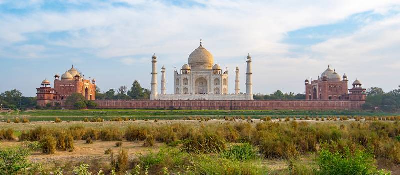 Enchanting Travels India Tours Amazing view of Taj Mahal in the Evening in Agra, Fabulous Taj Mahal