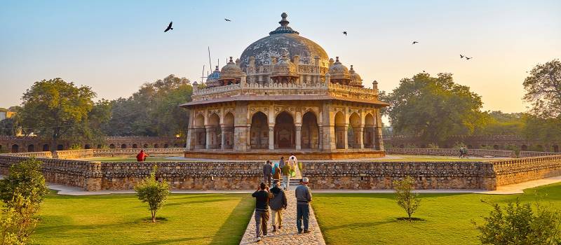 Humayun's Tomb in the garden of the Char Bagh