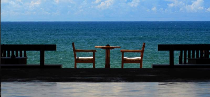 Verandah at Jetwing Lighthouse in Galle, Sri Lanka
