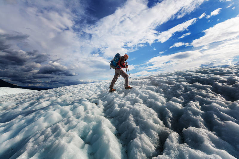 Hike in Wrangell-St. Elias National Park, Alaska