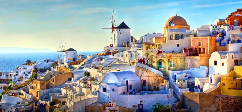Oia at the Island Santorini, Greece