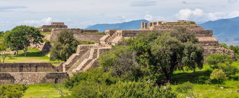 Monte Alban, just outside Oaxaca, is a pre-Columbian center of Zapotec and Mixtec culture from 8th century BCE