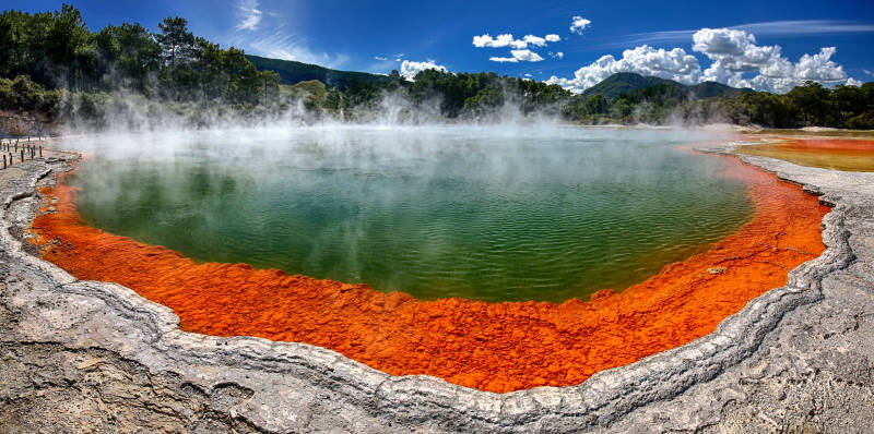 Champagne Pool at Wai-O-Tapu near Rotorua, New Zealand, best road trips